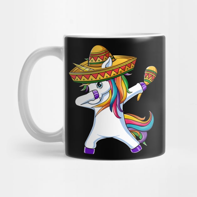 Dabbing Unicorn Rainbow Dab Dance Sombrero by HCMGift